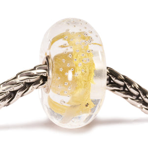 Trollbeads Silberne Spur, gold | Gold Silver Trace Bead | Artikelnummer: TGLBE-20058 | Hauptwerkstoff: Glas | Designer: Lise Aagaard