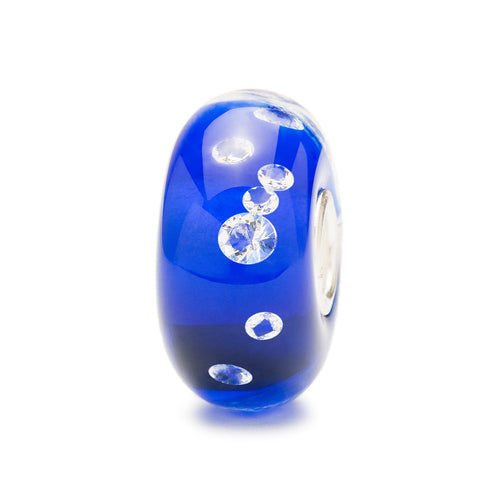 Trollbeads Glas Bead Diamanten Blau Diamond Blue TGLBE-00027
