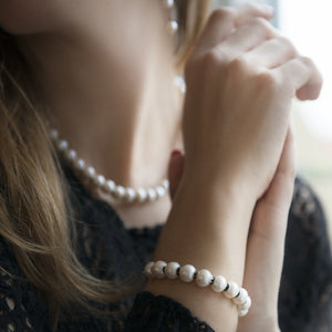 Trollbeads Armband und Halskette Silber mit Perlen | Bracelet and Necklace with Pearls