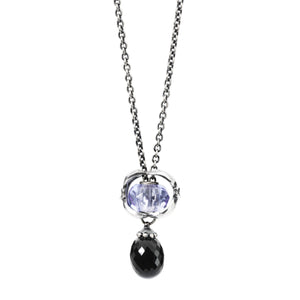 Trollbeads Fantasie Halskette mit Onyx Prisma und Magische Schleife | Fantasy Necklace Silver with Magic Bow Bead and Prism