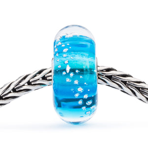 Silberne Spur Türkis | Silver Trace Bead Turquoise | Artikelnummer: TGLBE-10198 | Hauptwerkstoff: Glas | Designer: Lise Aagaard
