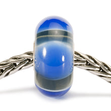 Trollbeads Blaue Symmetrie | Blue Symmetry Bead | Retired | Artikelnummer: TGLBE-10085 | Hauptwerkstoff: Glas | Designer: Lise Aagaard