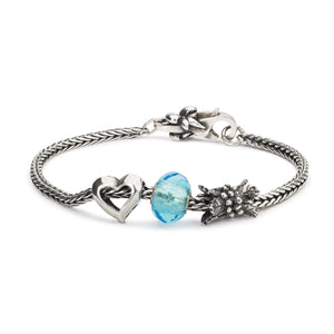 Trollbeads Armband Silber mit Silber und Glas Beads | Bracelet with Silver and Glass Beads