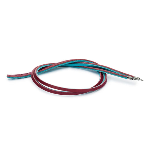 Lederarmband türkis/pflaume | Leather Bracelet Turquoise