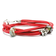 Trollbeads Lederarmband Rot | Leather Bracelet Red/Silver | Main Material: Leather  Designer: Nicolas Aagaard
