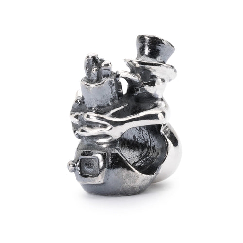 Trollbeads Verliebter Schneemann | Snowman Frost & Lady Thaw Bead | Retired | Artikelnummer: TAGBE-30124 | Hauptwerkstoff: Silber | Designer: Anders Martin Bruun