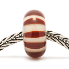 Trollbeads Schoko-Streifen Chocolate Stripe Bead Retired TGLBE-10122 aus Muranoglas und Sterling Silber