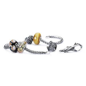 Trollbeads Bracelet Armband in Sterling Silber mit Muranoglas Beads Silberbeads und Edelstein