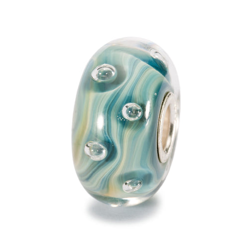 Trollbeads Himmelblaue Blasen | Azure Bubbles Bead | Retired | Artikelnummer: TGLBE-10077 | Hauptwerkstoff: Glas | Designer: Lise Aagaard