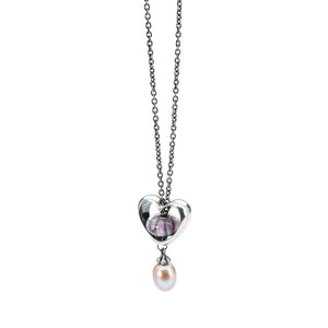 Trollbeads Fantasy Kette mit rosa Perle Silber und Glas Bead | Pink Pearl Necklace 