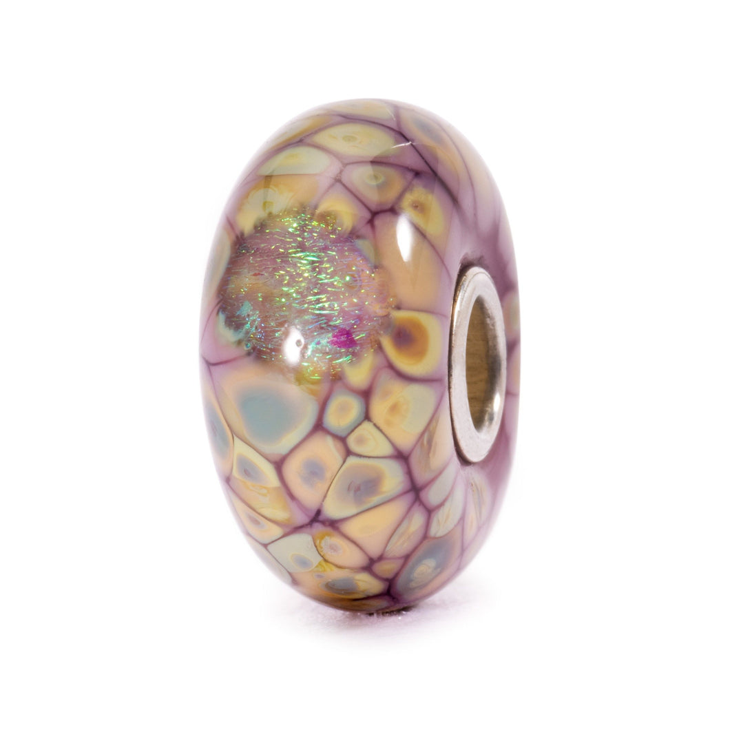 Trollbeads Lila Blumenmosaik | Purple Flower Mosaic Bead | Artikelnummer: TGLBE-20054 | Hauptwerkstoff: Glas | Designer: Lise Aagaard