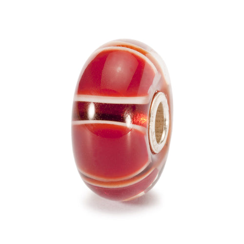 Trollbeads Rote Symmetrie | Red Symmetry Bead | Retired | Artikelnummer: TGLBE-10082 | Hauptwerkstoff: Glas | Designer: Lise Aagaard
