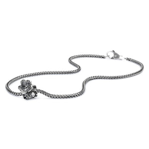 Trollbeads Halskette Silber mit Kapuzinerkresse Bead und Verschluss Glatt | Bracelet Silver with Indian Cress Bead and Plain Lock