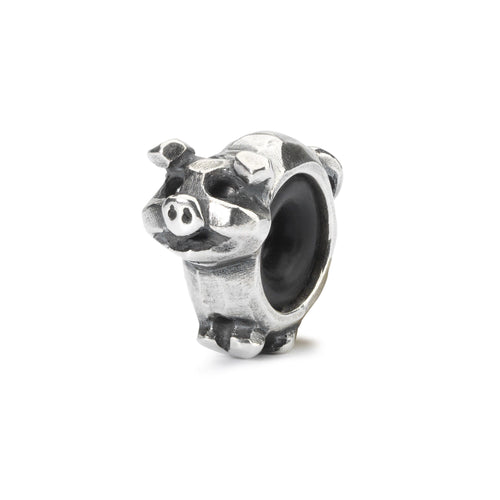 Trollbeads Glücksschweinchen Spacer | Generous Piglet Spacer | Artikelnummer: TAGBE-20178 | Hauptwerkstoff: Silber | Designer: Louise Rimpler