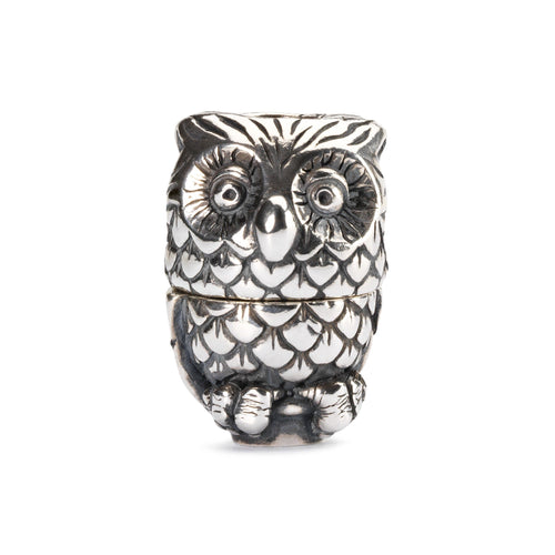 Trollbeads Nachteule Anhänger | Night Owl Pendant | Retired | Artikelnummer: TAGPE-00009 | Hauptwerkstoff: Silber | Designer: Kevin Powell