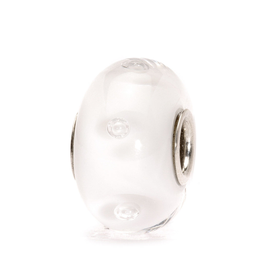 Trollbeads Weiße Blasen | White Bubbles Bead | Artikelnummer: TGLBE-10231 | Hauptwerkstoff: Glas | Designer: Lise Aagaard