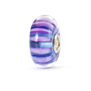 Trollbeads Violette Streifen Glasbead | Violet Stripe Glass Bead TGLBE-10327
