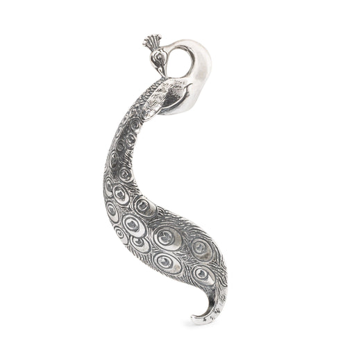 Trollbeads Verzauberter Pfauen Anhänger | Enchanted Peacock Pendant | Verwunschener Wald Kollektion Frühling 2018 | The Enchanted Forest Spring Collection 2018 | Artikelnummer: TAGPE-00069 | Hauptwerkstoff: Silber | Designer: Kristian Krysfeldt