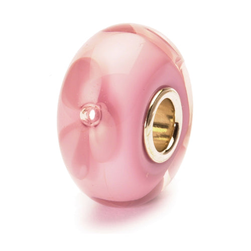 Trollbeads Hellrosa Blume | Pale Rose Flower Bead | Retired | Artikelnummer: TGLBE-10023 | Hauptwerkstoff: Glas | Designer: Lise Aagaard 