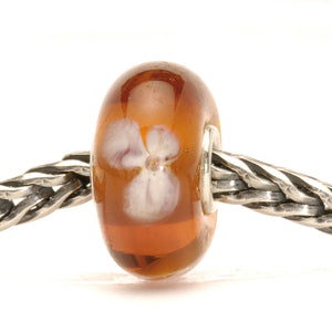 Trollbeads Beige Blume | Beige Flower Bead | Retired | TGLBE-10002