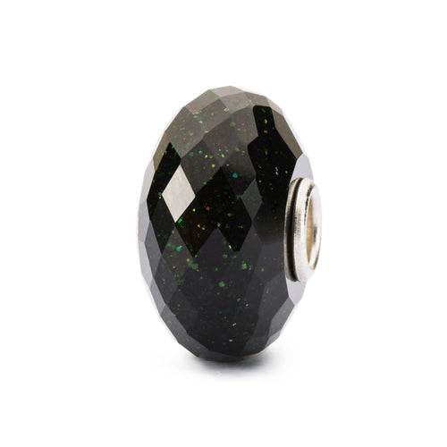 Glanzlicht des Waldes | Faceted Green Goldstone Bead