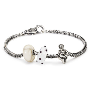 Trollbeads Bracelet Armband in Sterling Silber mit Muranoglas Beads und Silberbead