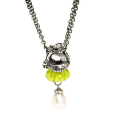 Trollbeads Fantasy Halskette mit Perle Babydrache Glasbead | Baby Dragon Pendant Necklace Pearl Glass Bead