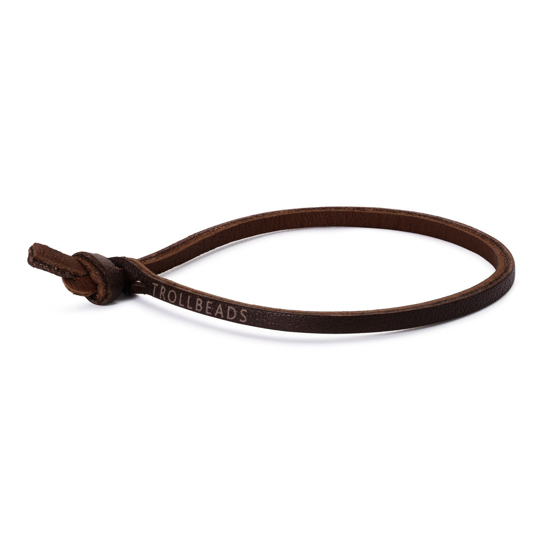Trollbeads Lederband Single braun | Single Leather Bracelet Brown | Artikelnummer: TLEBR-00057 | Hauptwerkstoff: Leder | Designer: Nicolas Aagaard