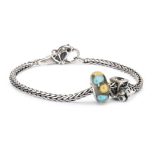 Trollbeads Armband Silber mit Oldtimer und Schwebende Ballons Bead mit Tanzender Schmetterling Verschluss | Bracelet Silver with Automobile and Drifting Balloons Bead and Dancing Butterfly Lock