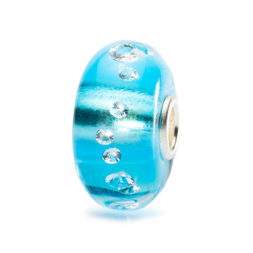 Trollbeads Glas Bead Diamanten Eisblau Diamond Iceblue TGLBE-00040