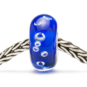 Trollbeads Glas Bead Diamanten Blau Diamond Blue TGLBE-00027