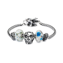 Trollbeads Bracelet Armband in Sterling Silber mit Muranoglas Beads Silberbeads und Edelstein Fels-Azurit