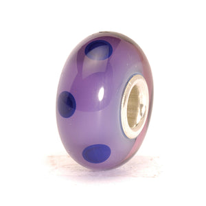 Trollbeads Lila Punkte | Purple Dot Bead | Retired | Artikelnummer: TGLBE-10041 | Hauptwerkstoff: Glas | Designer: Lise Aagaard