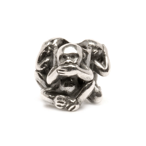 Trollbeads Drei Affen | Three Monkeys Bead | TAGBE-20092 | Hauptwerkstoff: Silber | Designer: Lise Aagaard